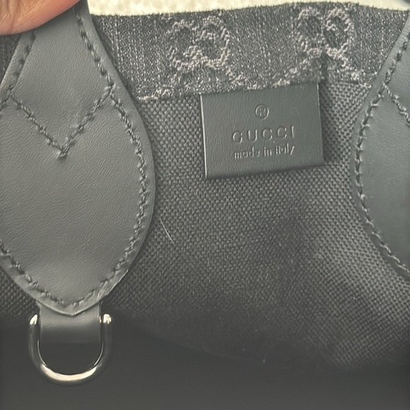 GUCCI Monogram Mini Tote Denim Ophidia Top Handle Crossbody Black - Picture 10 of 16